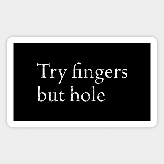 Try Fingers But Hole Elden Ring Message Magnet by StebopDesigns